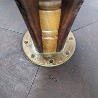 Lambs of Manchester attr. A fine Aesthetic Movement walnut circular wine table - Thumbnail 13