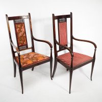 George Walton for John Rowntree's Cafe & Miss Cranston Tearooms. Arts & Crafts Walnut Armchair - Thumbnail 20