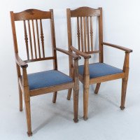 Shapland & Petter, a Good Quality Set of Six Arts & Crafts Oak Dining Chairs - Thumbnail 3