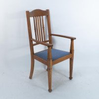 Shapland & Petter, a Good Quality Set of Six Arts & Crafts Oak Dining Chairs - Thumbnail 5