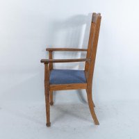 Shapland & Petter, a Good Quality Set of Six Arts & Crafts Oak Dining Chairs - Thumbnail 7