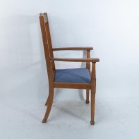 Shapland & Petter, a Well-Crafted Set of Six Arts & Crafts Oak Dining Chairs - Thumbnail 8