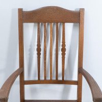 Shapland & Petter, a Good Quality Set of Six Arts & Crafts Oak Dining Chairs - Thumbnail 9