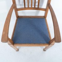 Shapland & Petter, a Well-Crafted Set of Six Arts & Crafts Oak Dining Chairs - Thumbnail 10