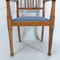 Shapland & Petter, a Good Quality Set of Six Arts & Crafts Oak Dining Chairs - Thumbnail 11