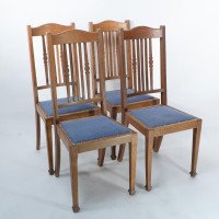 Shapland & Petter, a Well-Crafted Set of Six Arts & Crafts Oak Dining Chairs - Thumbnail 13