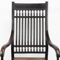 E. W. Godwin for William Watt. Aesthetic Movement Tall Back Ebonised Armchair - Thumbnail 8