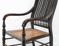 E. W. Godwin for William Watt. Aesthetic Movement Tall Back Ebonised Armchair - Thumbnail 14