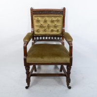 Charles Bevan Attributed, a Set of Six Gothic Revival Oak Dining Chairs - Thumbnail 4