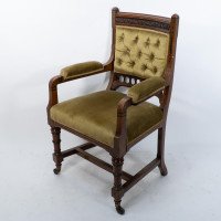 Charles Bevan Attributed, a Set of Six Gothic Revival Oak Dining Chairs - Thumbnail 5