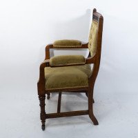 Charles Bevan Attributed, a Set of Six Gothic Revival Oak Dining Chairs - Thumbnail 6