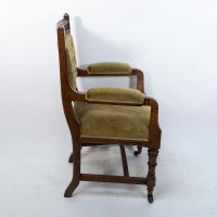 Charles Bevan Attributed, a Set of Six Gothic Revival Oak Dining Chairs - Thumbnail 7
