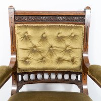 Charles Bevan Attributed, a Set of Six Gothic Revival Oak Dining Chairs - Thumbnail 9