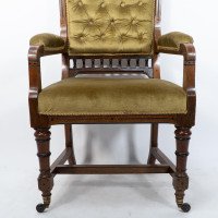 Charles Bevan, attributed. A Set of Six Gothic Revival Oak Dining Chairs - Thumbnail 13