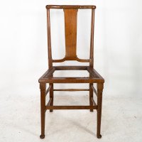 Morris & Co. A monumental set of fourteen Arts & Crafts oak dining chairs - Thumbnail 4