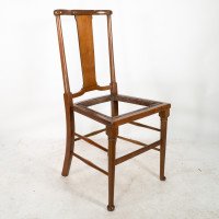 Morris & Co. A monumental set of fourteen Arts & Crafts oak dining chairs - Thumbnail 6