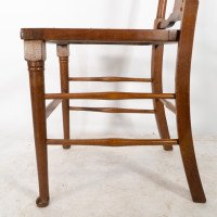 Morris & Co. A monumental set of fourteen Arts & Crafts oak dining chairs - Thumbnail 13