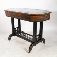 David Waddington. Aesthetic Movement Ebonised & Parcel Gilt Writing Desk - Thumbnail 3