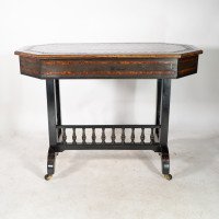 David Waddington. Aesthetic Movement Ebonised & Parcel Gilt Writing Desk - Thumbnail 6