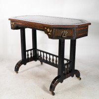 David Waddington. Aesthetic Movement Ebonised & Parcel Gilt Writing Desk - Thumbnail 8