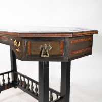 David Waddington. Aesthetic Movement Ebonised & Parcel Gilt Writing Desk - Thumbnail 11