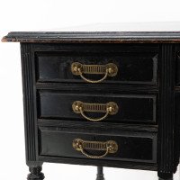 E. W. Godwin for Collinson & Lock. Aesthetic Movement Ebonised walnut desk - Thumbnail 6