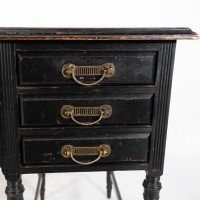 E. W. Godwin for Collinson & Lock. Aesthetic Movement Ebonised walnut desk - Thumbnail 7