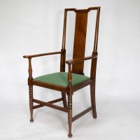 Morris & Co. Arts & Crafts turned Oak Armchair - Thumbnail 3