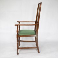 Morris & Co. Arts & Crafts turned Oak Armchair - Thumbnail 4
