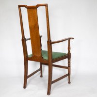 Morris & Co. Arts & Crafts turned Oak Armchair - Thumbnail 7