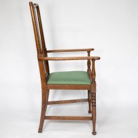 Morris & Co. Arts & Crafts turned Oak Armchair - Thumbnail 8