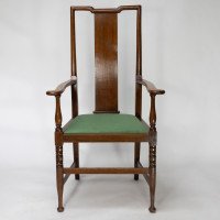 Morris & Co. Arts & Crafts turned Oak Armchair - Thumbnail 10