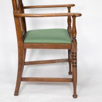 Morris & Co. Arts & Crafts turned Oak Armchair - Thumbnail 15