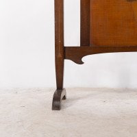 Shapland & Petter. An Arts & Crafts Firescreen with a Beautiful Peacock Inlaid - Thumbnail 13