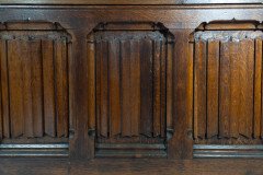 Large Gothic Revival Style Carved Oak Blanket Chest In the style of A. W. N. Pugin - Thumbnail 12