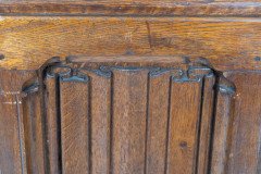 Large Gothic Revival Style Carved Oak Blanket Chest In the style of A. W. N. Pugin - Thumbnail 15