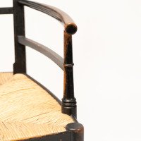 James Plucknett Attributed, probably for Collier & Plucknett. An Exaggerated High Back Anglo-Japanese Ebonised Armchair - Thumbnail 11
