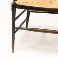 James Plucknett Attributed, probably for Collier & Plucknett. An Exaggerated High Back Anglo-Japanese Ebonised Armchair - Thumbnail 16