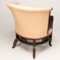 E. W. Godwin Attributed, an Anglo-Japanese White Circular Armchair with Fan Shaped Arms - Thumbnail 15