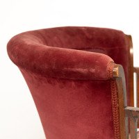 E. W. Godwin Attributed, Anglo-Japanese Circular Armchair with Fan Shaped Arms - Thumbnail 8