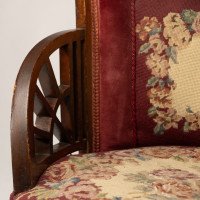 E. W. Godwin Attributed, Anglo-Japanese Circular Armchair with Fan Shaped Arms - Thumbnail 11