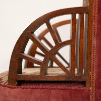 E. W. Godwin Attributed, Anglo-Japanese Circular Armchair with Fan Shaped Arms - Thumbnail 14