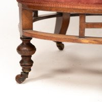 E. W. Godwin Attributed, Anglo-Japanese Circular Armchair with Fan Shaped Arms - Thumbnail 16