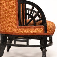 E. W. Godwin Attributed, Anglo-Japanese Circular Armchair with Fan Shaped Arms #3 - Thumbnail 10
