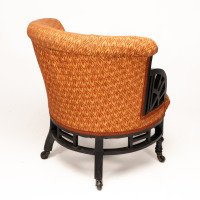 E. W. Godwin Attributed, Anglo-Japanese Circular Armchair with Fan Shaped Arms #3 - Thumbnail 18