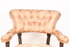 Bruce Talbert for Gillows. An Aesthetic Movement Rosewood Armchair with Pink Upholstery - Thumbnail 8