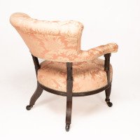 Bruce Talbert for Gillows. An Aesthetic Movement Rosewood Armchair with Pink Upholstery - Thumbnail 18