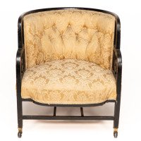 E. W. Godwin Attributed, an Anglo-Japanese Ebonised Walnut Lounge Chair - Thumbnail 2