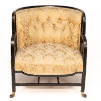 E. W. Godwin Attributed, an Anglo-Japanese Ebonised Walnut Lounge Chair - Thumbnail 6