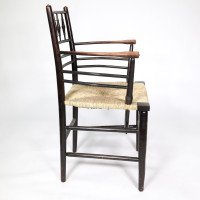 William Morris. A classic Sussex Arts & Crafts Ebonised Armchair from the Sussex range - Thumbnail 5